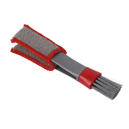 Escova de cabeça dupla para remoção de poeira, limpeza e limpeza de saídas de ar em carros, ferramentas de limpeza profunda para interiores de carro, 1 peça