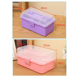 2/3 Layers Large Capacity Storage Box Foldable Multifunctional Plastic Portable Makeup Hairpin Organizer Nail Art Jewelry Box
