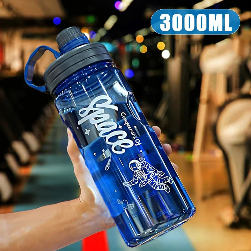 2L 3L Large Capacity Sport Water Bottle With Filter Eco-Friendly Plastic Water Cup Portable Fitness Drink Bottle Kettle BPA Free