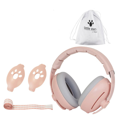 Auriculares con cancelación de ruido y protección auditiva para bebés, diseño convertible 2 en 1, orejeras con reducción de ruido para bebés que mejoran el sueño.