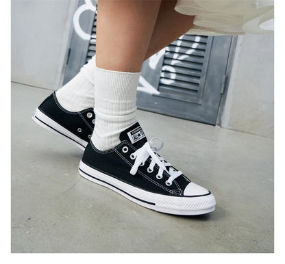 Zapatillas Converse All Star Low Casual de los años 70 para hombre y mujer, clásicas, de lona negra y rosa, transpirables, para caminar y andar en patineta.