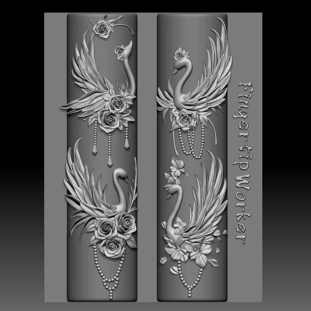 1Pc Chain Ice Flower Fox Spoon Fork Dragon Snake Butterfly 3D Acrylic Mold Nail Art Decorations  DIY Design Silicone Nails Mold