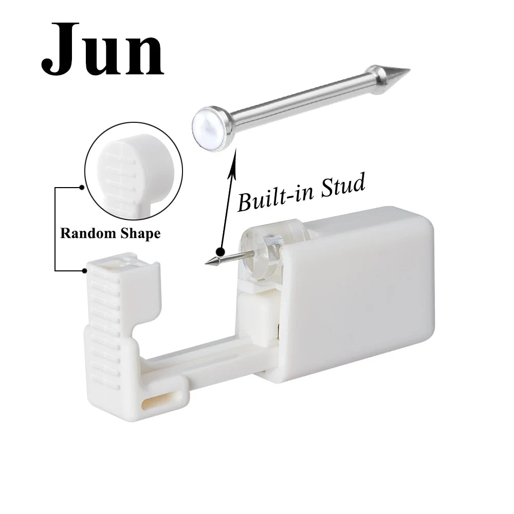 1 Unit Disposable Safe Sterile Piercing Unit For CZ Nose Studs Piercing Gun Piercer Tool Machine Kit Earring Stud Body Jewelry