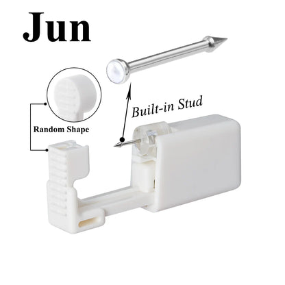 1 Unit Disposable Safe Sterile Piercing Unit For CZ Nose Studs Piercing Gun Piercer Tool Machine Kit Earring Stud Body Jewelry