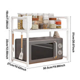 Kitchen Storage Rack Multi-Layer Microwave Rack Adjustable Standing Countertop Condiment Oven Organizer Shelf Kitchen Accessorie