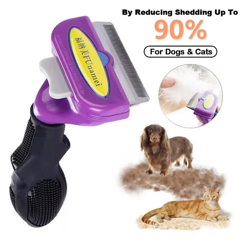 Peines para quitar el pelo de mascotas y gatos, cepillos de aseo para perros y gatos, peines de masaje para la caída del pelo, cepillo de limpieza y desenredado para recortar el pelo de mascotas.