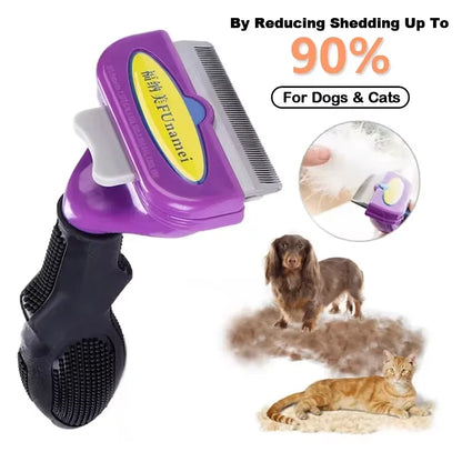 Peines para quitar el pelo de mascotas y gatos, cepillos de aseo para perros y gatos, peines de masaje para la caída del pelo, cepillo de limpieza y desenredado para recortar el pelo de mascotas.