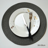 Round Placemats Set, Braided Circle Place Mat, Washable Table Mats for Kitchen Dining Table, Mixed Color Non-Slip Place Mats