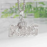Bing Iced Out XO Colar Pingente de letra de zircônia cúbica para homens e mulheres Hip Hop Street Rock Rap Party Jewelry