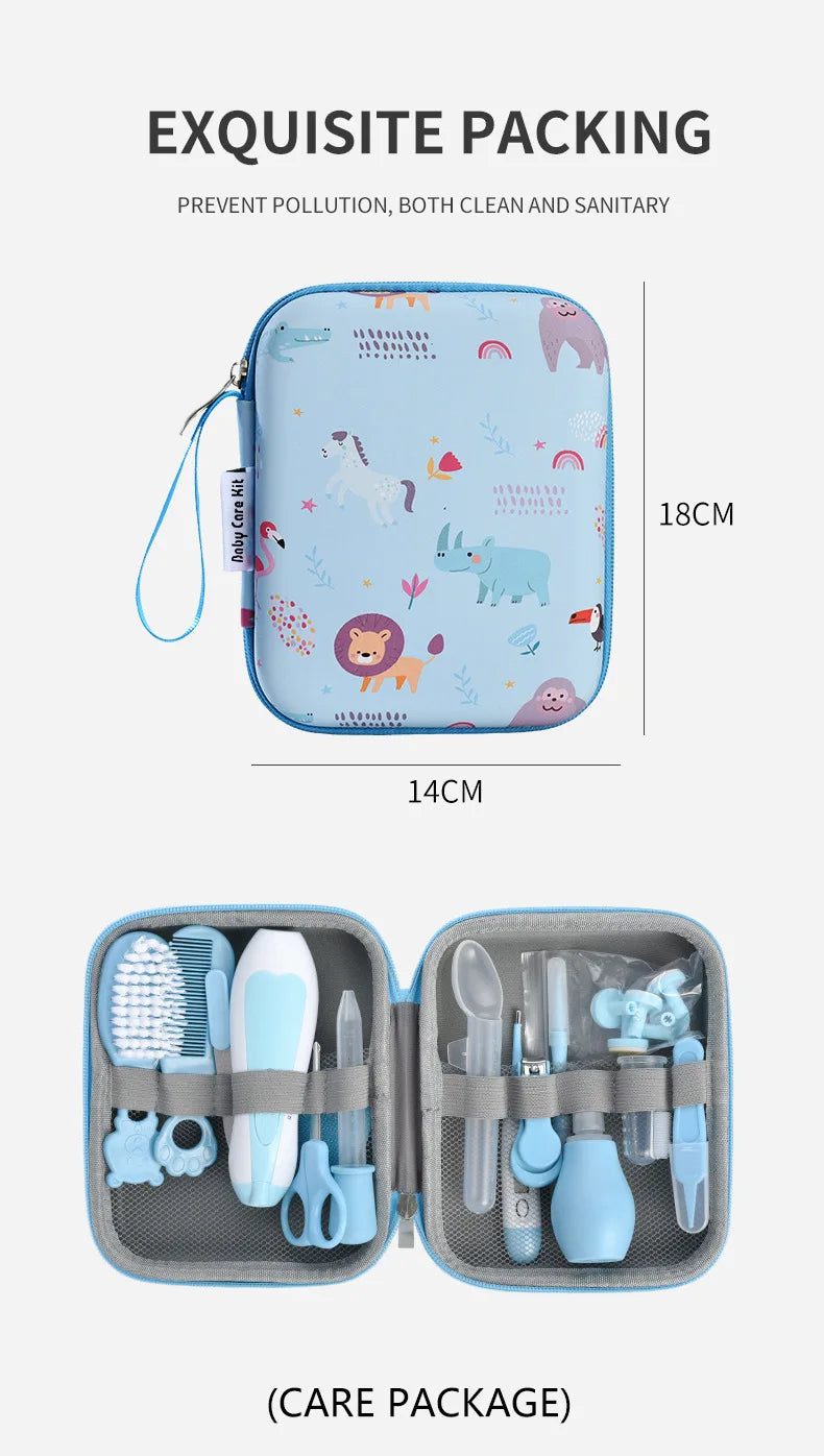 13/20PCS Baby Grooming and Health Kit Safety Care Set Newborn Nursery Health Care Set with Hair Comb Nail Trimmer Nose Cleaner