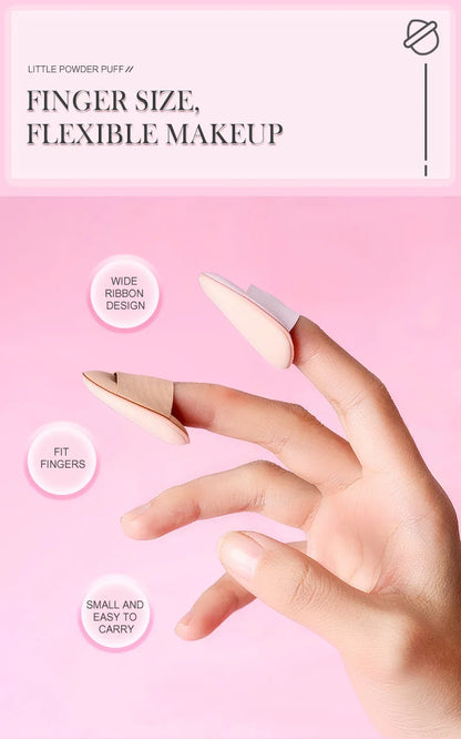 5/10/20Pcs Mini Finger Sponge Puff For Makeup Foundation Powder Detail Face Concealer Cream Blend Cosmetic Sponges Accessories