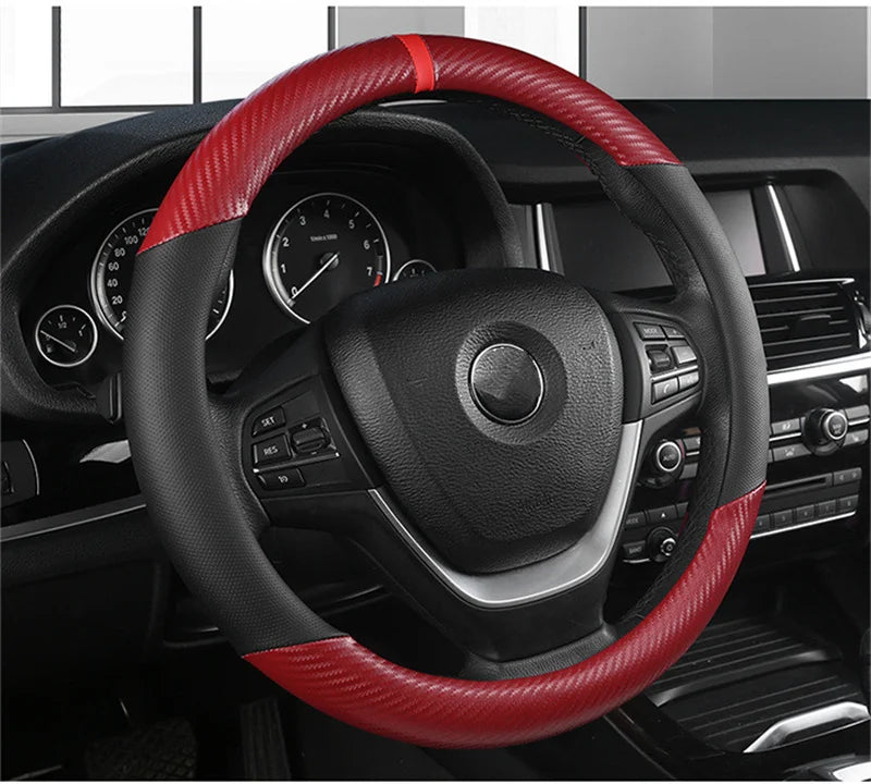 Fashion Universal Car Steering Wheel Cover Breathable Anti Slip Car Decoration Suitable 37-38cm Steering Wheel Cover Accessories