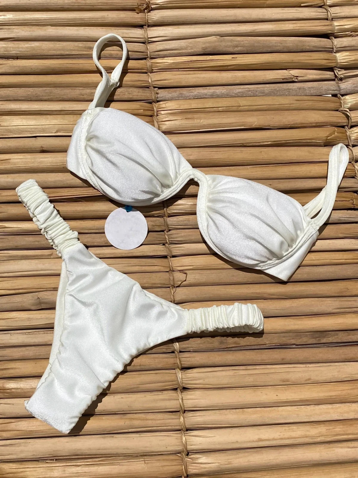 Bikini Push Up 2024, traje de baño sexy para mujer, traje de baño femenino, conjunto de bikini sexy, bikini brasileño, traje de baño sólido brillante, ropa de playa