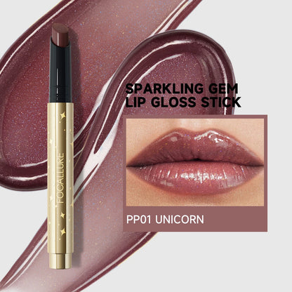 FOCALLURE Pearlescent Lip Gloss Stick Moisturizing Long Lasting Sexy Sparkling Lip Balm Shimmer Lipstick Pen Makeup Cosmetics