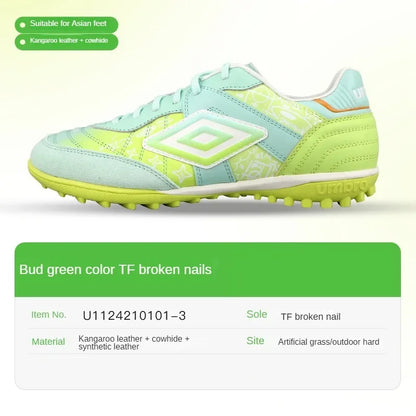 Botas de fútbol Umbro Lucky Star Broken Nails TF de piel de canguro para hombre, de corte ancho, de la Society Soccer Cleats