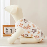 Flannel Dog Clothes Pet Clothes for Small Medium Dogs Soft Puppy Vest Cute Paw Print Chihuahua Coat Yorkshire Vest Pet Costume