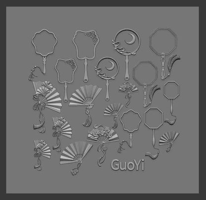 1pc Bowknot Candles Jellyfish Shell Rose Leaf  3D Acrylic Mold Nail Art Decoration Nails DIY Design Silicone  Nails Mold