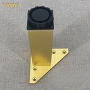 Onuobao-Pés Móveis Quadrados De Alumínio, Pés De Gabinete, Pode Ser Ajustado, Armário De Banheiro, Sofá, Pé De Mesa De Café, 4PCs