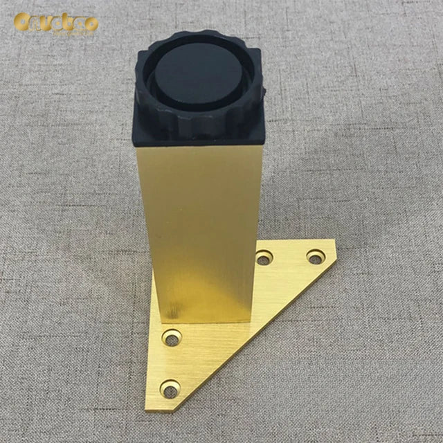 Onuobao-Pés Móveis Quadrados De Alumínio, Pés De Gabinete, Pode Ser Ajustado, Armário De Banheiro, Sofá, Pé De Mesa De Café, 4PCs