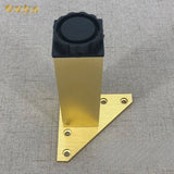 Onuobao-Aluminum Square Furniture Feet, Cabinet Feet, Can Be Adjusted, Bathroom Cabinet, Sofa, Coffee Table Feet, 4PCs 