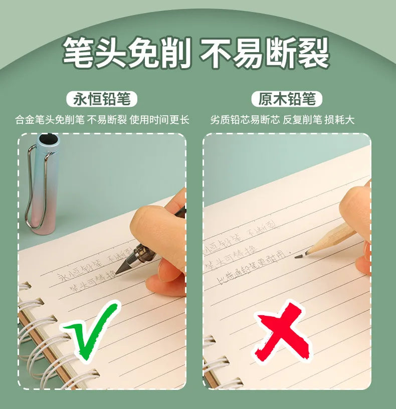 Unlimited Writing Pencil Infinity Pencils Eternity No Sharpening without Ink Kawaii Unlimited Pen Art Supplies School Stationery