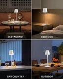 LED Table Lamps 3-Level Dimmable Wireless LED Desk Lamp Touch Bedside Creative Ambient Light USB Rechargeable Bar Outdoor Decor