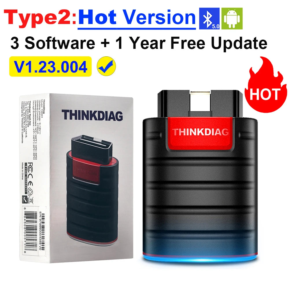 THINKCAR Thinkdiag hot Version Full System all car 16 Reset Service 1 Year Free OBD2 Diagnostic scan Tool Active Test ECU Coding