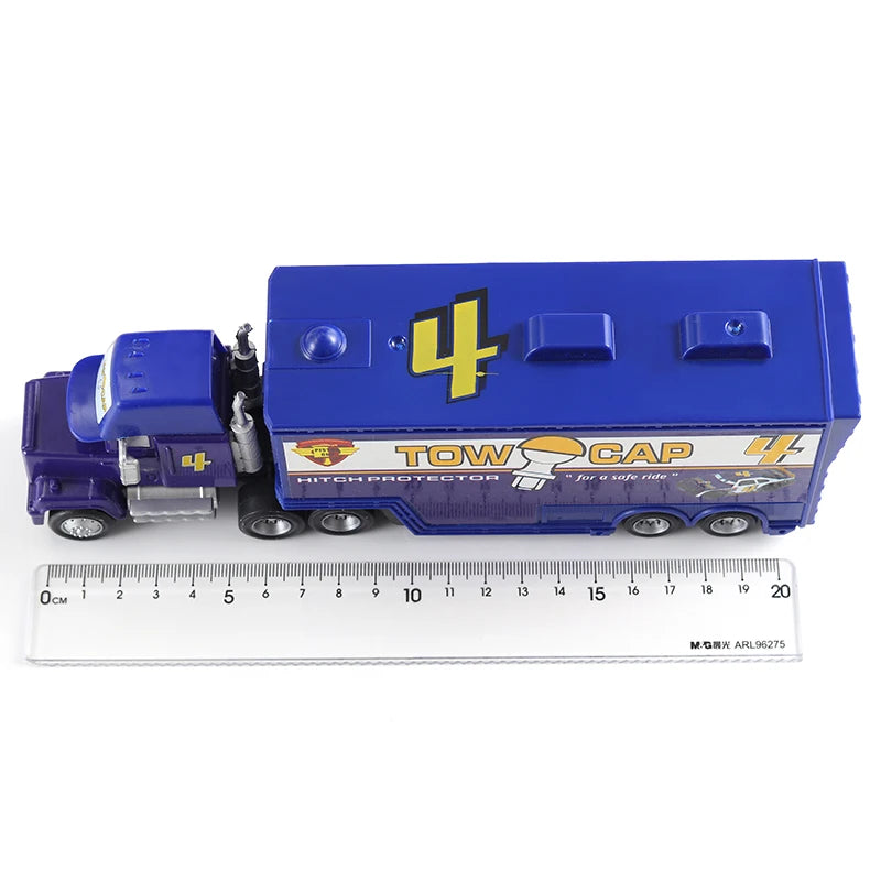Disney Pixar Cars 2 3 Toys Lightning McQueen Truck Jackson Storm Uncle Mack 1:55 Diecast lorry trailer Model Child kids Gift