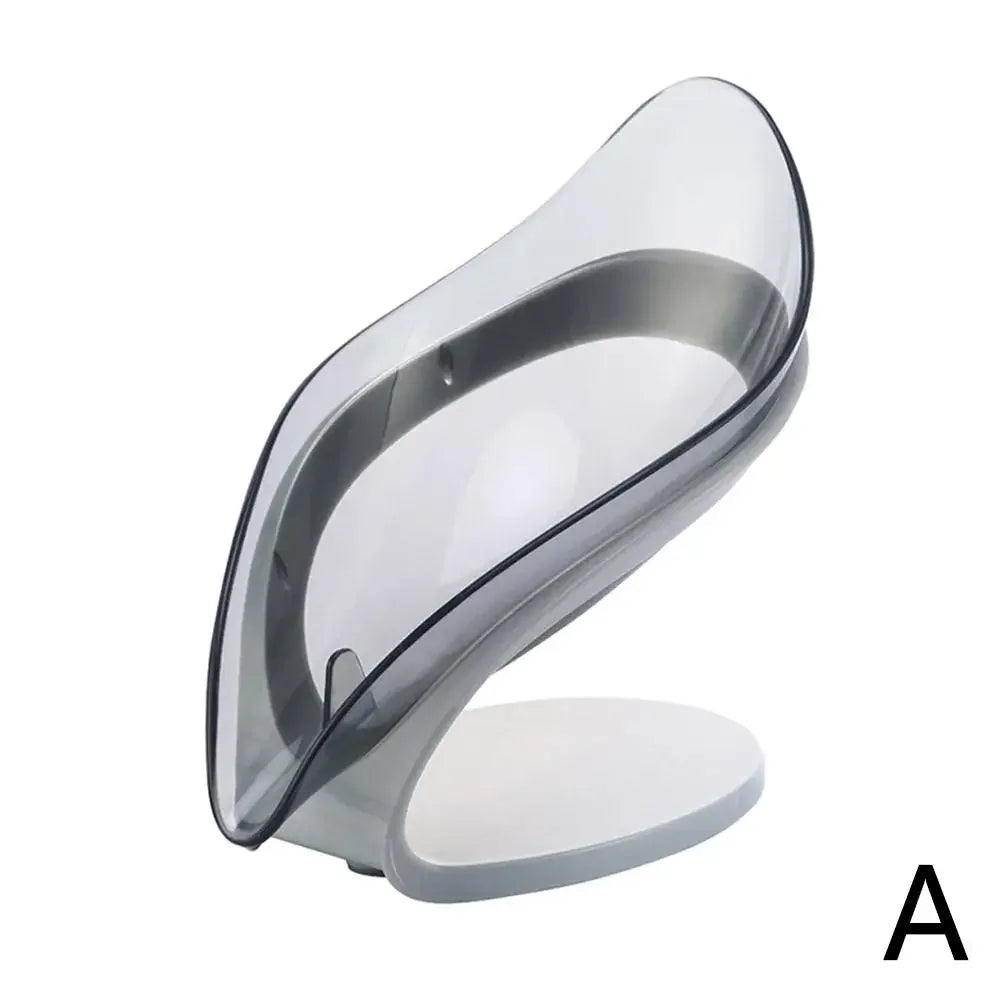 1 jabonera de hojas para ducha de baño, portátil, antideslizante, con drenaje, bandeja de esponja de plástico para baño, cocina, acceso G2c8