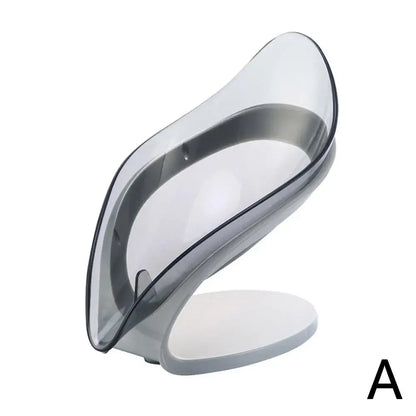 1 jabonera de hojas para ducha de baño, portátil, antideslizante, con drenaje, bandeja de esponja de plástico para baño, cocina, acceso G2c8