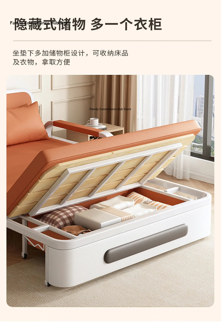 Sofá cama plegable de doble propósito para apartamentos pequeños, muebles de sala de estar de celebridades de Internet, retrato simple y doble multifunción