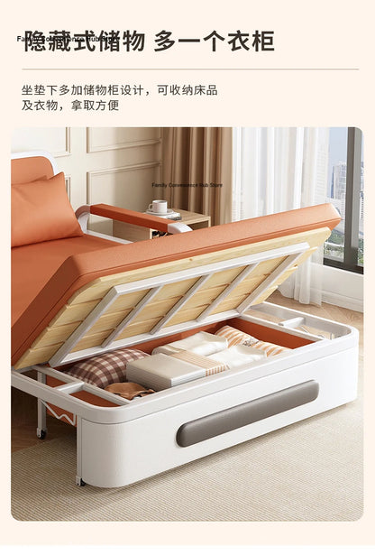 Sofa bed folding dual-purpose small apartment Internet celebrity living room furniture multi-function single and double retra