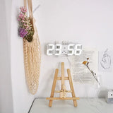 3D LED Digital Clock Decor Wall Decoration Glow Night Mode Decoration for Bedroom Adjustable Electronic Watch Clocks Watches