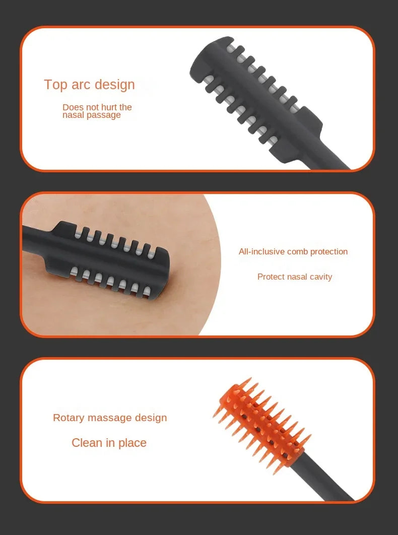 3pcs Portable Manual Nose Hair Trimmer Washable For Men And Women With Storage Box Waterproof Double Head Nose Hair Removal