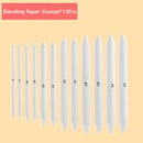 Blending Stumps and Tortillions Paper Art Blenders Sandpaper Pencil Sharpener Pointer for Artist Charcoal Sketch Drawing Tools