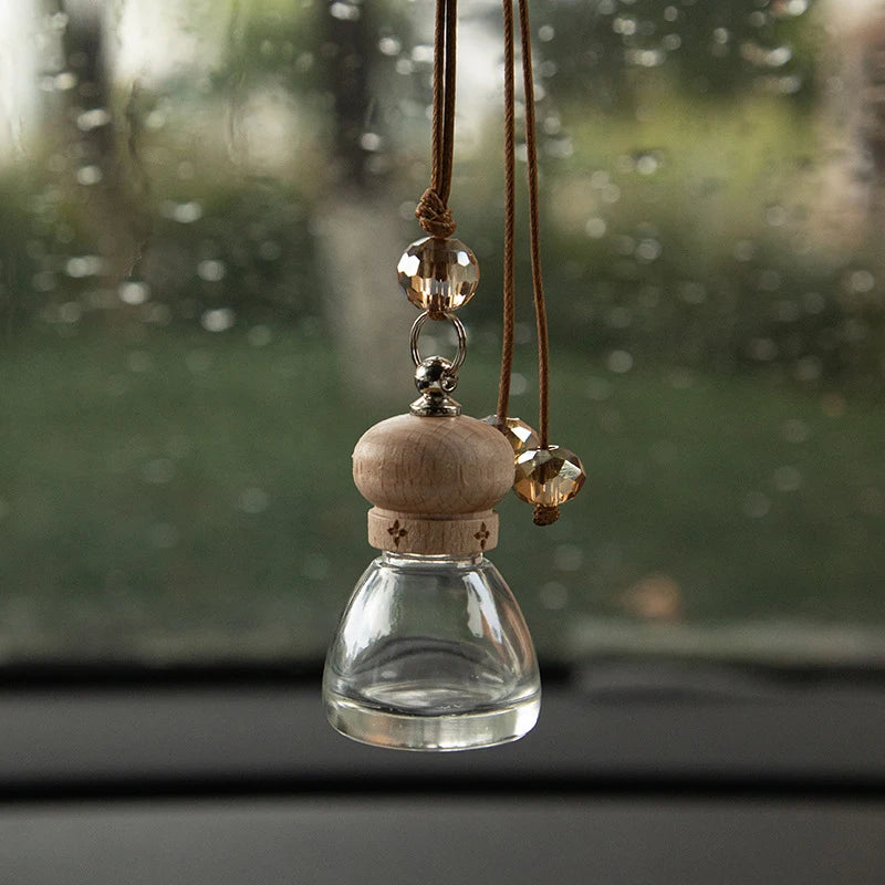 1Pc 8ML Conical Flask Empty Bottle Car Pendant Car Essential Oil Diffuser Fragrance Air Freshener Scent Perfume Bottle Ornament