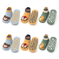 6 Pairs Kids Cotton Socks Cute Cartoon Animal Pattern Comfortable Breathable Baby Non-slip Floor Socks 