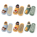 6 Pairs Kids Cotton Socks Cute Cartoon Animal Pattern Comfortable Breathable Baby Non-slip Floor Socks 