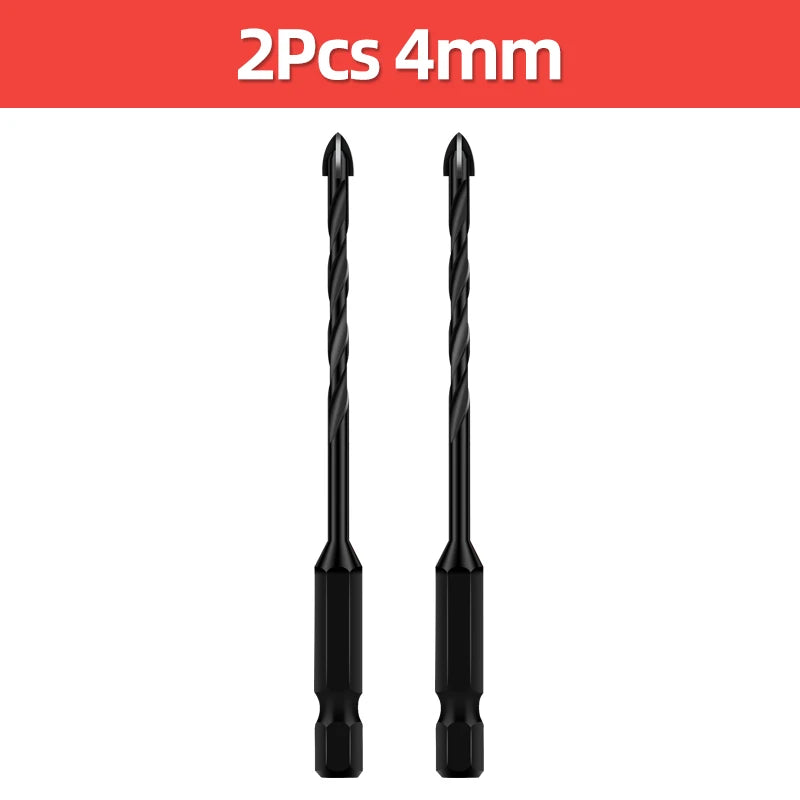 Cross Hex Drill Bit Set For Concrete Porcelain Tile Glass Metal Professional Multifunction Drill Bits Kit Tools Carbide Drills