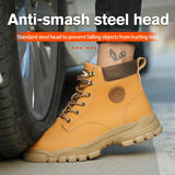 Steel Toe Shoes for Men Women Lightweight Anti-Smash Steel Toe Sneakers Indestructible Work Boots Construction Safety Shoes