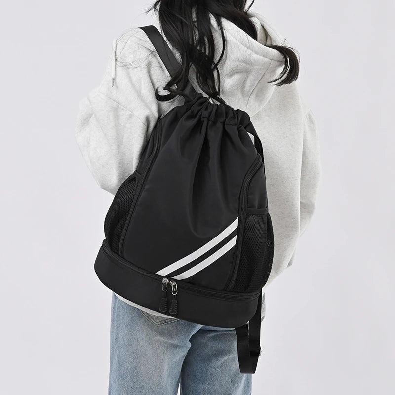 Mochila deportiva con cordón para gimnasio, para mujer y hombre, para baloncesto, fútbol, ​​fútbol, ​​entrenamiento, deportes al aire libre