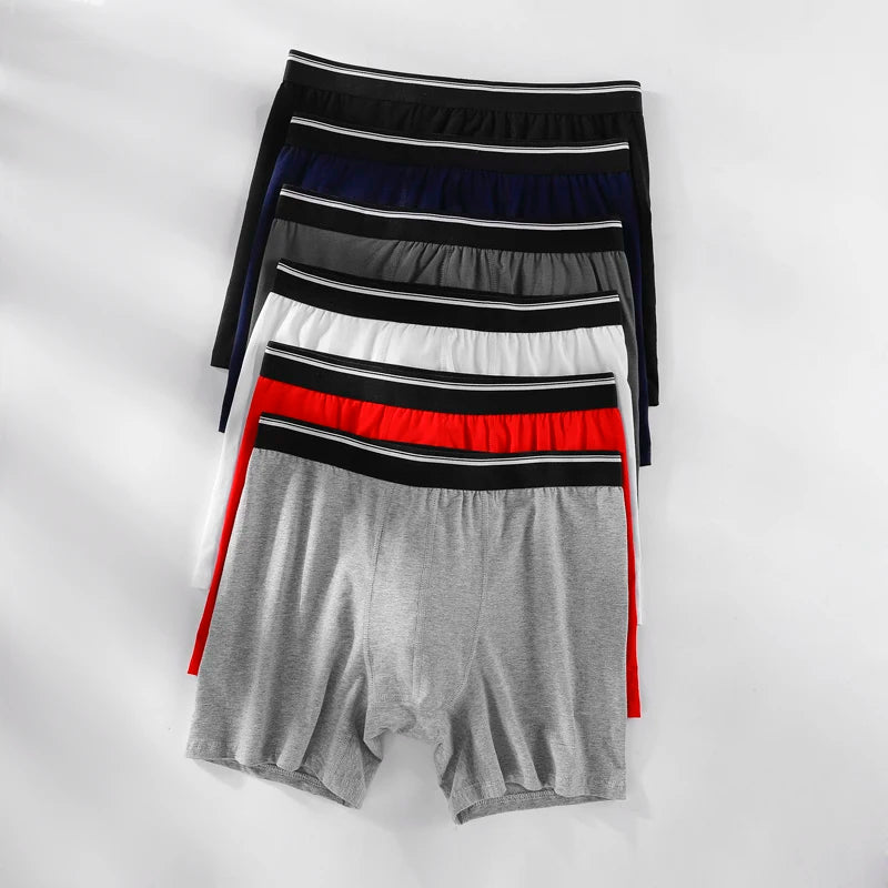 Men's Cotton Boxer Long Leg Underwear Seamless Sexy Man Shorts Breathable Panties Sports Underpants Men