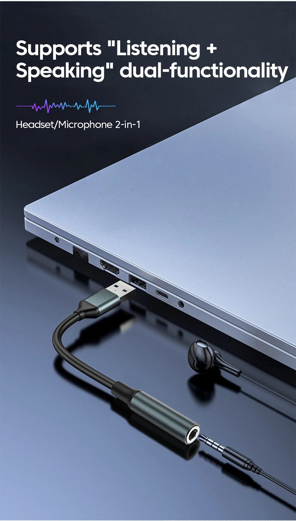 Olaf USB to 3.5mm Audio Jack Adapter USB to 3.5mm Headset/Microphone USB to 3.5 Jack Adapter External Stereo Sound Card For PC