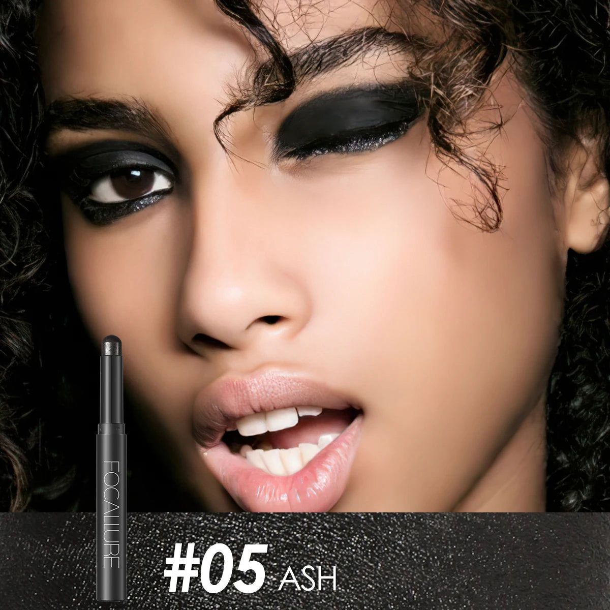 FOCALLURE Lápiz de sombra de ojos perlado de 24 colores, resistente al agua, con brillo, pigmento brillante, delineador en barra, herramientas de maquillaje