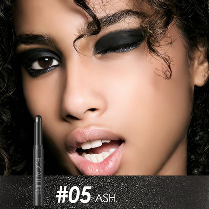 FOCALLURE Lápiz de sombra de ojos perlado de 24 colores, resistente al agua, con brillo, pigmento brillante, delineador en barra, herramientas de maquillaje