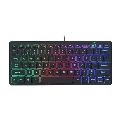 78 key Backlit Wired Keyboard Mini Small Laptop External Keyboard Portable Ultra-Slim Tablet Keyboard