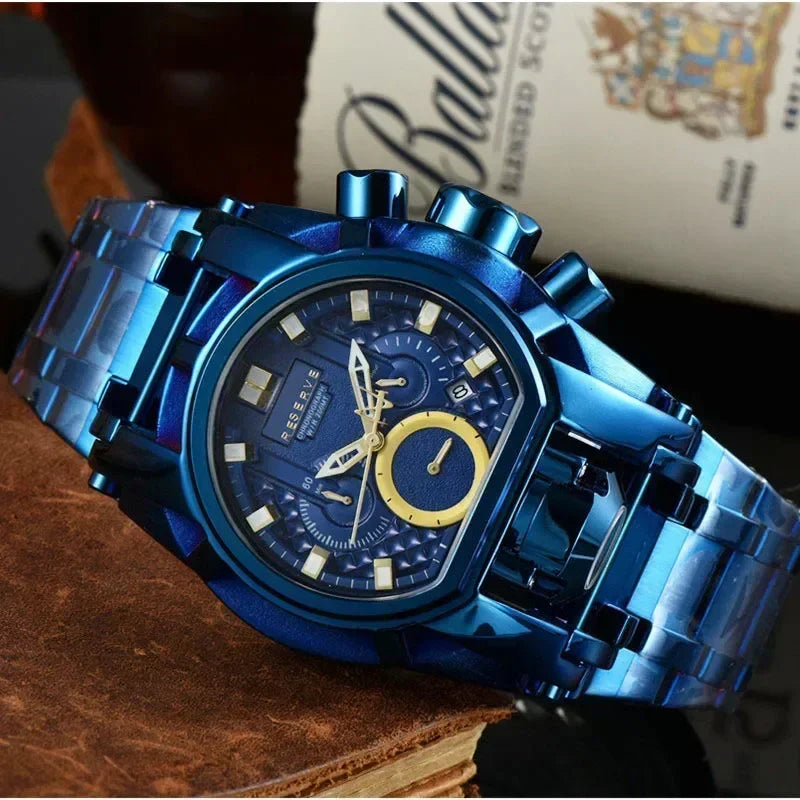 waUndefeated Watches Reserve Bolt Zeus Mens Chronograph INVICTO Luxury Watch Invincible Relógio Masculino for Dropshipping