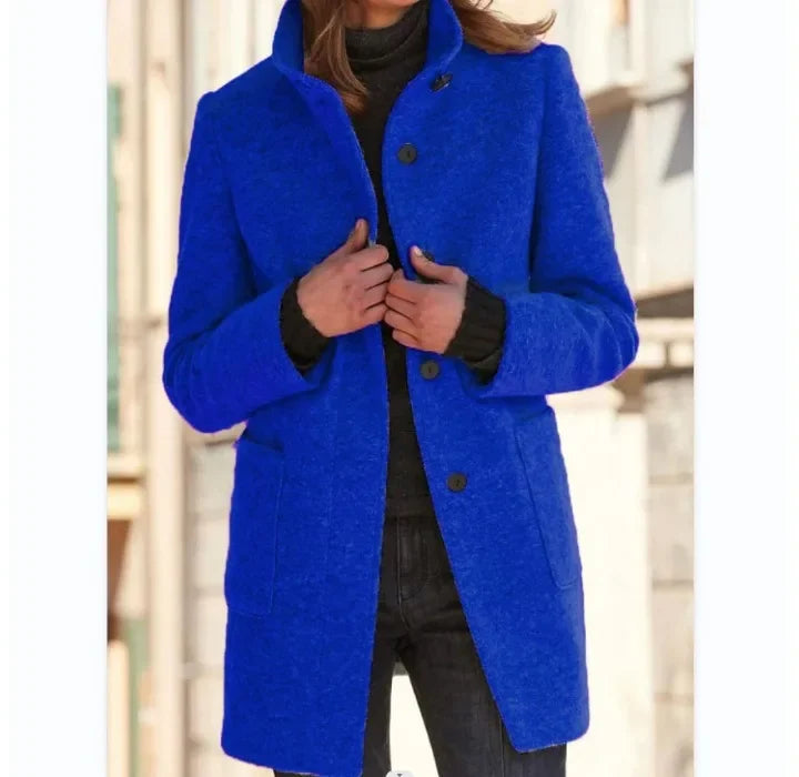 Cardigan Coat Women Clothes Warm Autumn 2023 Fashion Versatile Loose Fitting Retro Button Stand Collar Long Sleeve Y2k Overcoat