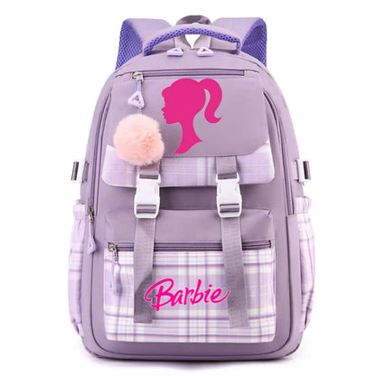 Mochila de la película Barbie para niñas, niños, estudiantes, adolescentes, niños, mochilas escolares informales, regalo de cumpleaños para niños