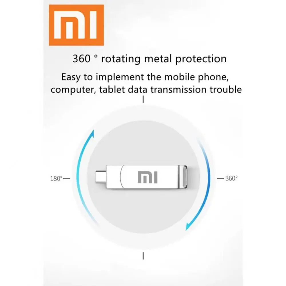 Memoria USB Xiaomi de 2 TB, 256 GB, tipo C, OTG, 64 GB, 512 GB, alta velocidad, 1 TB, regalo con llavero